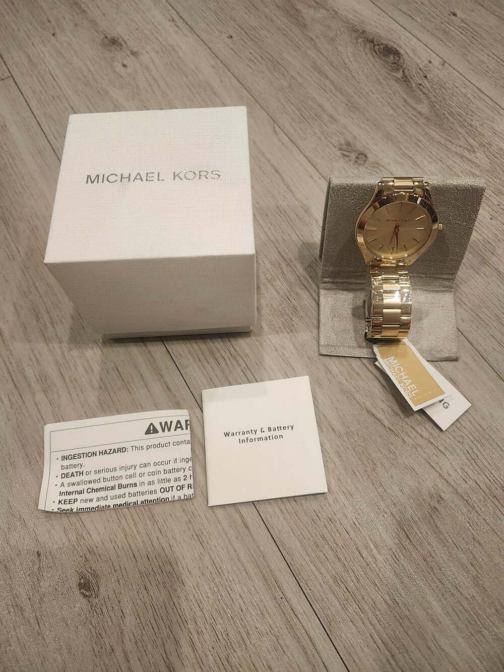 Michael Kors Gold Watch with Box and Tags
